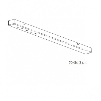 Karman - Accessoires Karman - Leda canopy rectangular - Rosace pour système modulaire - Noir mat - LS-KR-SR293N3INT