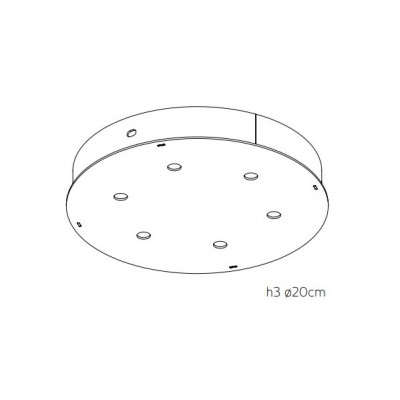 Karman - Accessoires Karman - Leda canopy round - Rosace pour système modulaire - Noir mat - LS-KR-SR293N2INT