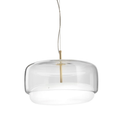 Vistosi - Retrò - Jube SP L - Lustre avec fixation décentralisée - Cristal - LS-VI-SPJUBEGD1CROS - Blanc chaud - 3000 K - Diffuse