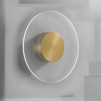 Elesi Luce - Transparency - Air AP M LED - Applique LED con diffusore in plexiglass - Ottone - Diffusa