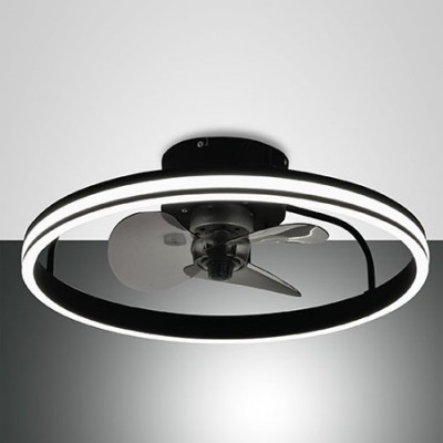 Fabas Luce - Domizia - Relais PL - Plafoniera moderna LED - Nero - LS-FL-3709-65-101 - Warm Tune - Diffusa