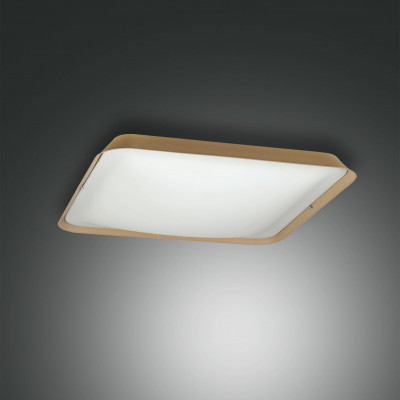 Fabas Luce - Geometric - Hugo PL S LED - Plafoniera con diffusore in vetro - Sabbia - LS-FL-3645-61-355 - Bianco caldo - 3000 K - Diffusa