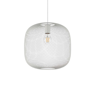Ideal Lux - new 2024 - Net SP D34 - Lampadario con diffusore in metallo - Bianco opaco - LS-IL-328133