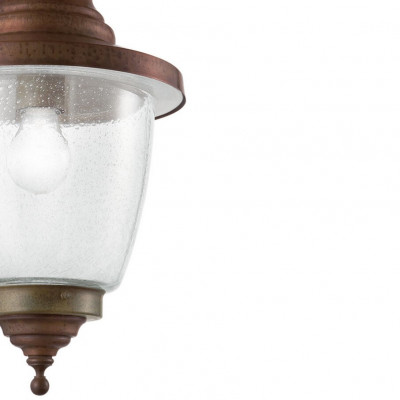 Il fanale - Borgo - Venezia AP S verso il basso - Applique in ottone da giardino e terrazzo - Cristallo/Rame - LS-IF-248-09-ORT