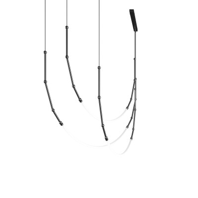 Karman - Karman lampade collezione - Leda 3L linear SP - Nero opaco - LS-KR-SE293CNINT