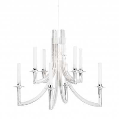 Kartell - House Lights - Khan SP - Lampada a sospensione da otto luci - Cristallo - LS-KA-G9550B4