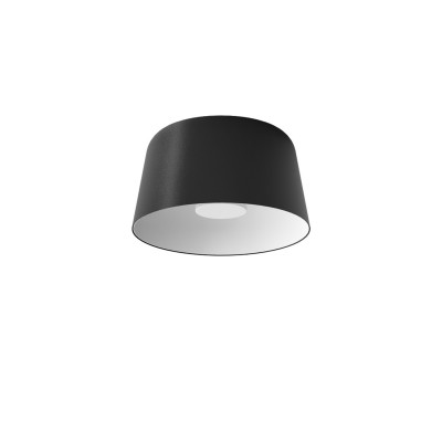 Linea Light - Delfi - Delfi 35 PL LED - Plafoniera moderna piccola - Nero RAL 9005 - Diffusa