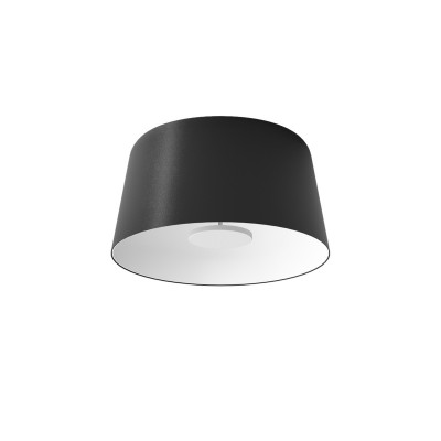 Linea Light - Delfi - Delfi 45 PL LED - Plafoniera LED media - Nero RAL 9005 - Diffusa