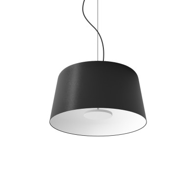 Linea Light - Delfi - Delfi 45 SP LED - Sospensione LED a cupola - Nero RAL 9005 - LS-LL-CA055DBBWDD - Bianco caldo - 3000 K - Diffusa