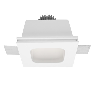 Linea Light - Gypsum - Gypsum QRD FA LED - Faretto incasso a soffitto in gesso - Bianco - LS-LL-8870 - Bianco caldo - 3000 K - Diffusa