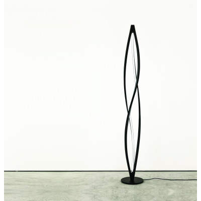 Nemo - Spirale - In The Wind PT LED - Lampada piantana di design - Nero - LS-NL-ITW-LNW-22 - Super Caldo - 2700 K - Diffusa