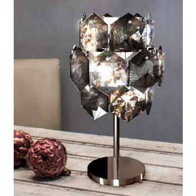 Sikrea - Jewel - Victoria TL - elegante lampada da tavolo - Fumè/Nero - LS-SI-5833