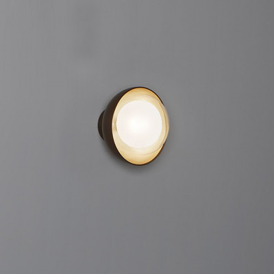 Tooy - Ball - Muse AP S - Lampada con diffusore in metallo e vetro - Nero/Oro - LS-TO-554.71.C74-C41